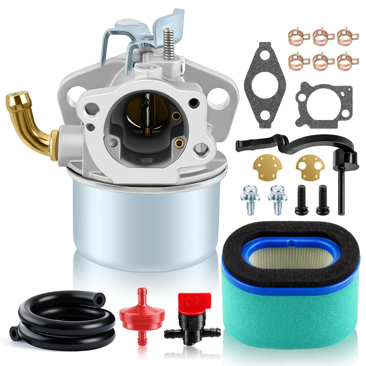 Carbhub carburetor front view showing mounting points and improved fit