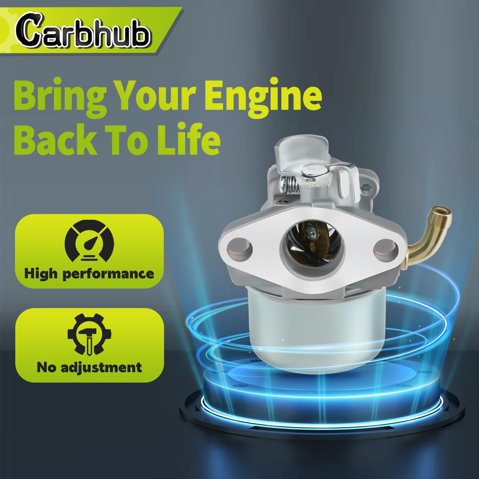 Carbhub carburetor being installed on a workbench for quick replacement