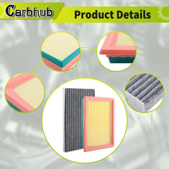Carbhub cabin filter close-up showing fiber media, improving cabin air filtration