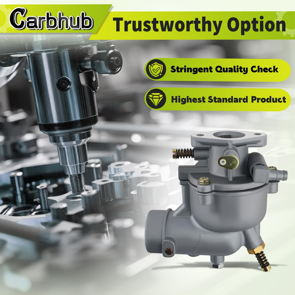 Carbhub carburetor gaskets and hardware laid out to show complete installation kit