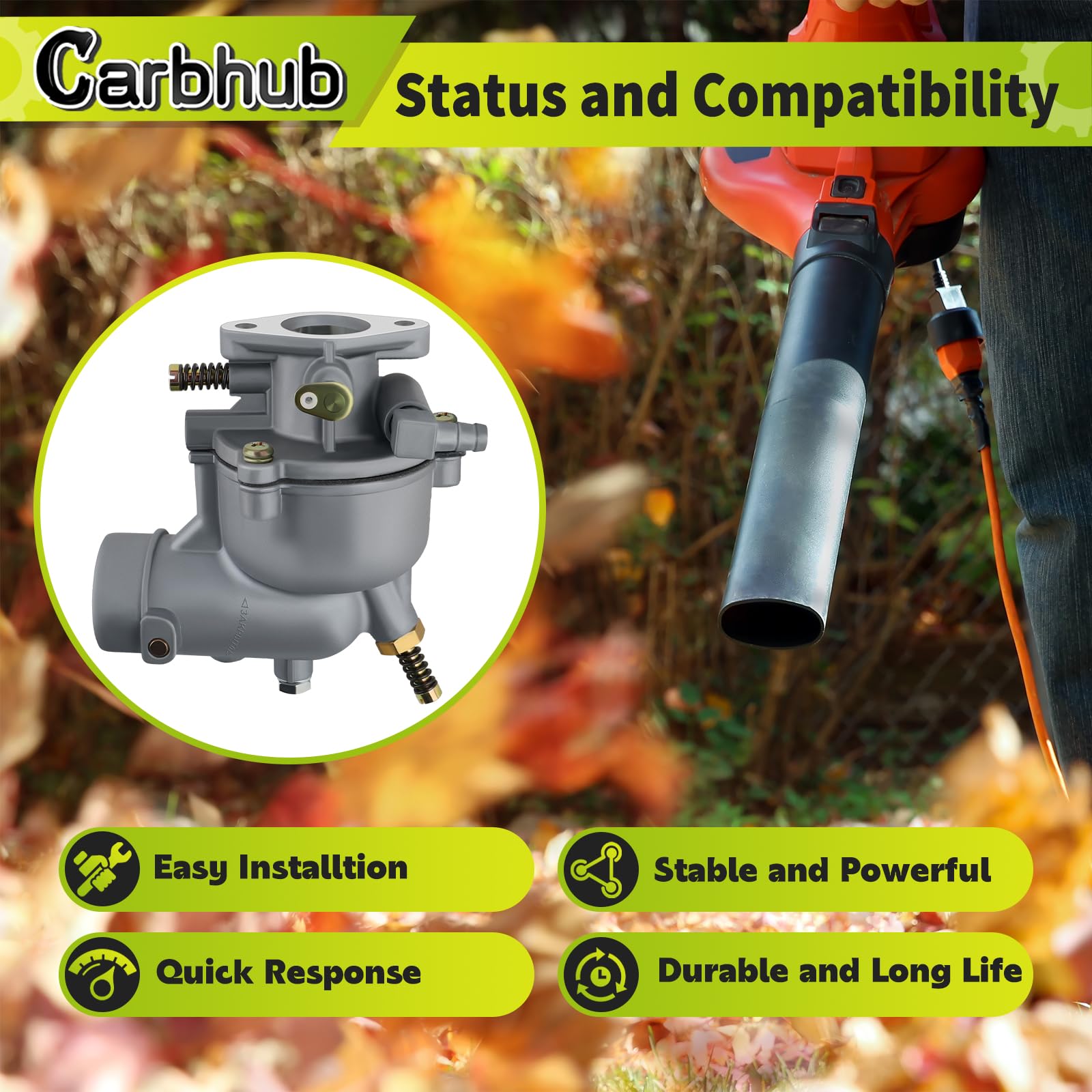 Carbhub carburetor next to ruler for scale to confirm correct size and fitment