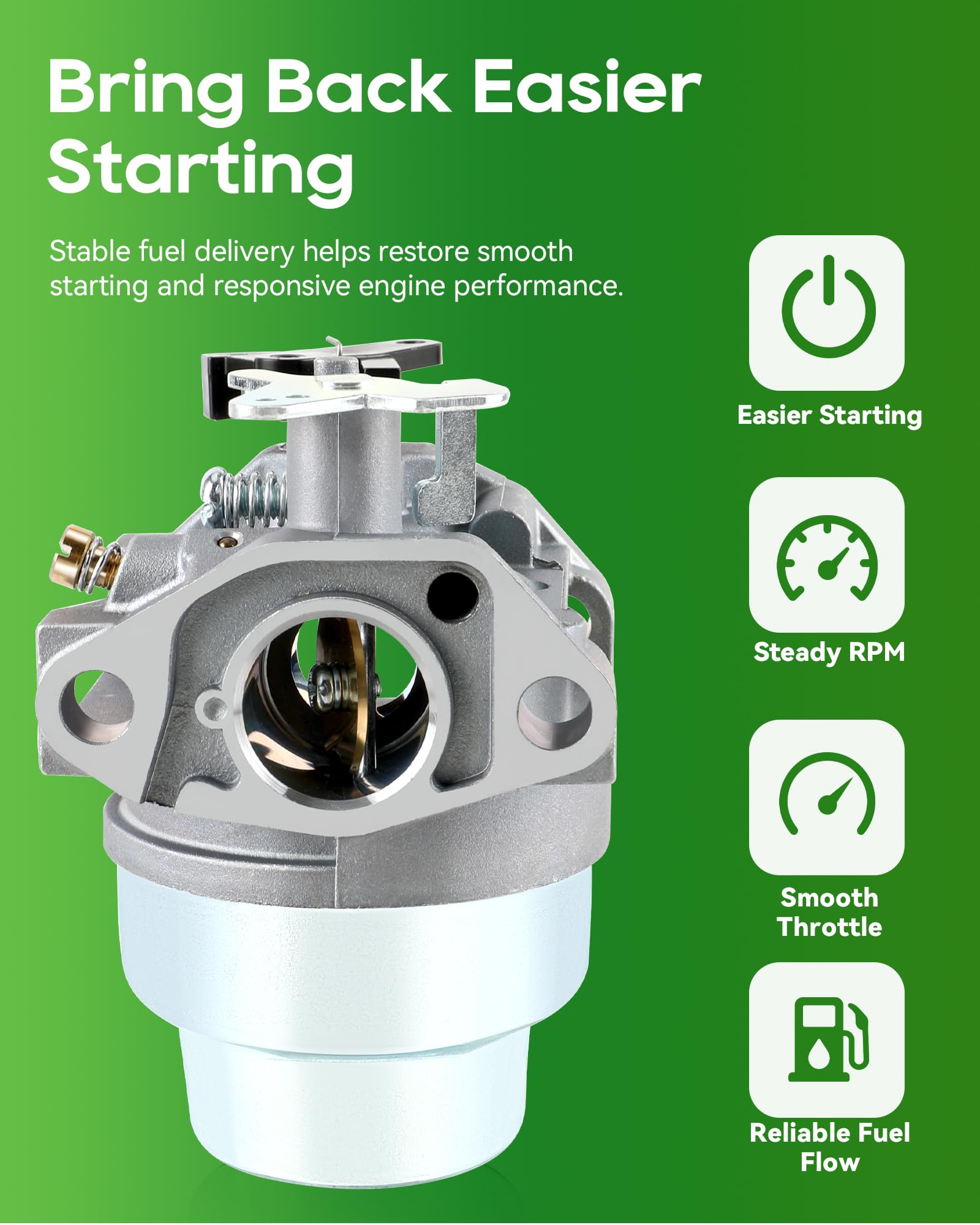 Carbhub carburetor with packaging and gaskets showing ready-to-install kit convenience