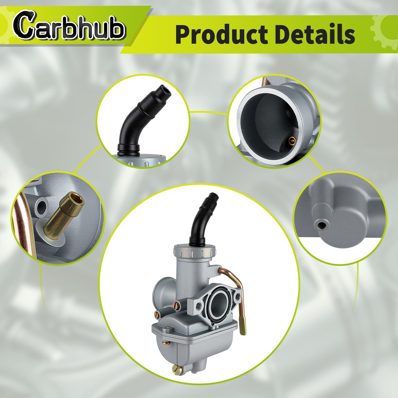 Carbhub PZ20 mounted on a 50cc ATV demonstrating fit and restored performance