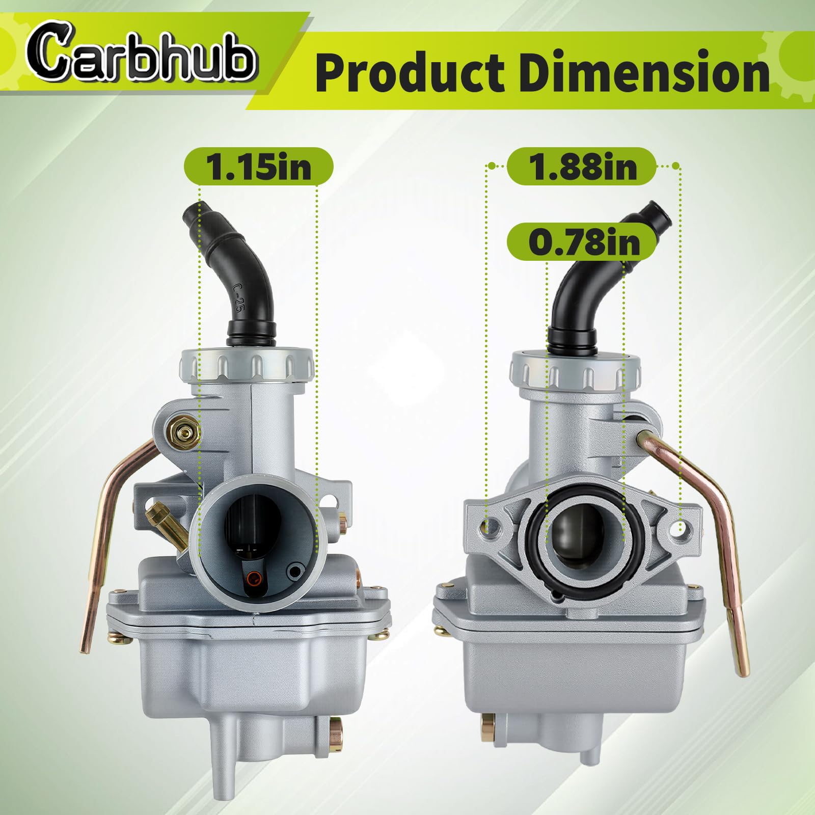 Carbhub PZ20 throttle linkage and cable connection for reliable throttle response