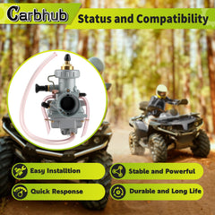 Carbhub carburetor side profile displaying throttle linkage and durable casting detail