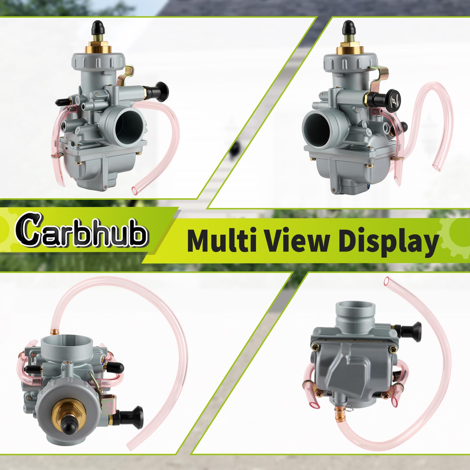 Carbhub carburetor beside ruler for size comparison to confirm correct dimensions