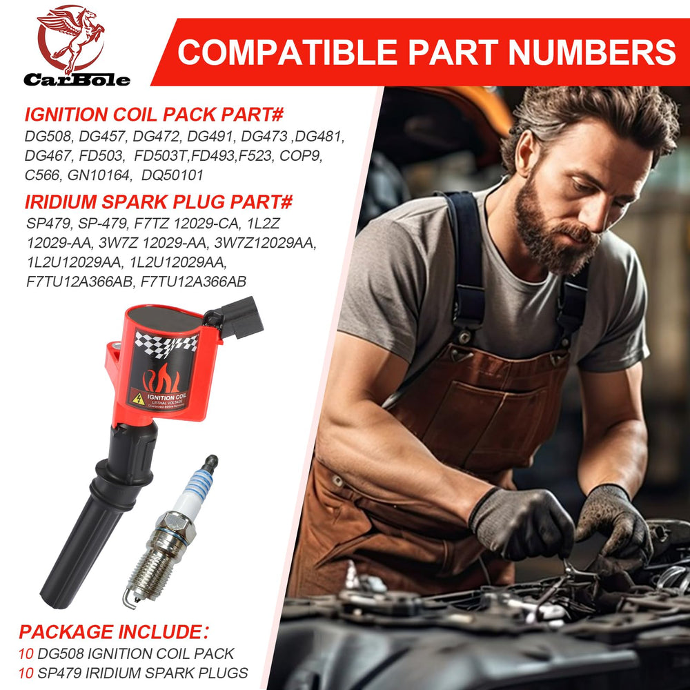 CarBole spark plug and coil next to ruler for size and scale clarity