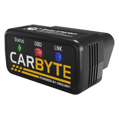 Carbyte front view plugged into OBD port showing quick install and convenience