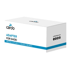 Cardo adapter front view showing sleek profile and secure fit