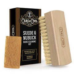 Care & Cool kit front view showing brush and eraser for easy maintenance