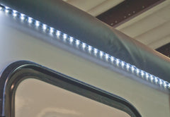 CAREFREE LED strip next to ruler showing trim-to-fit length flexibility