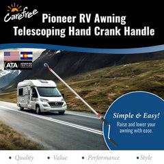Carefree Pioneer close-up of ergonomic handle offering comfortable grip