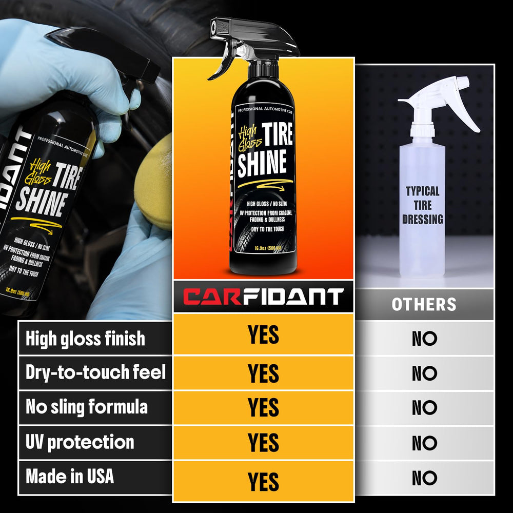 Carfidant on vinyl trim showing restored dark finish and protection
