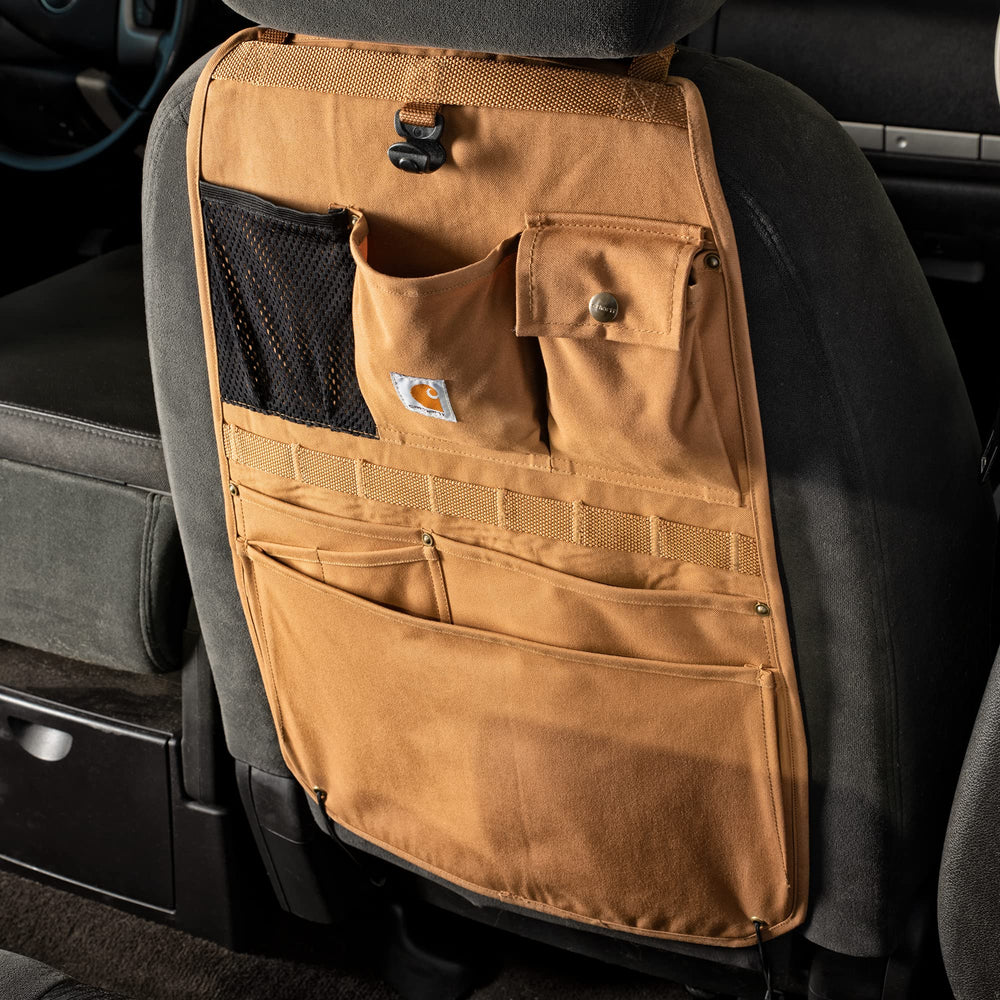 Carhartt fabric close-up showing CORDURA nylon durability and water resistance