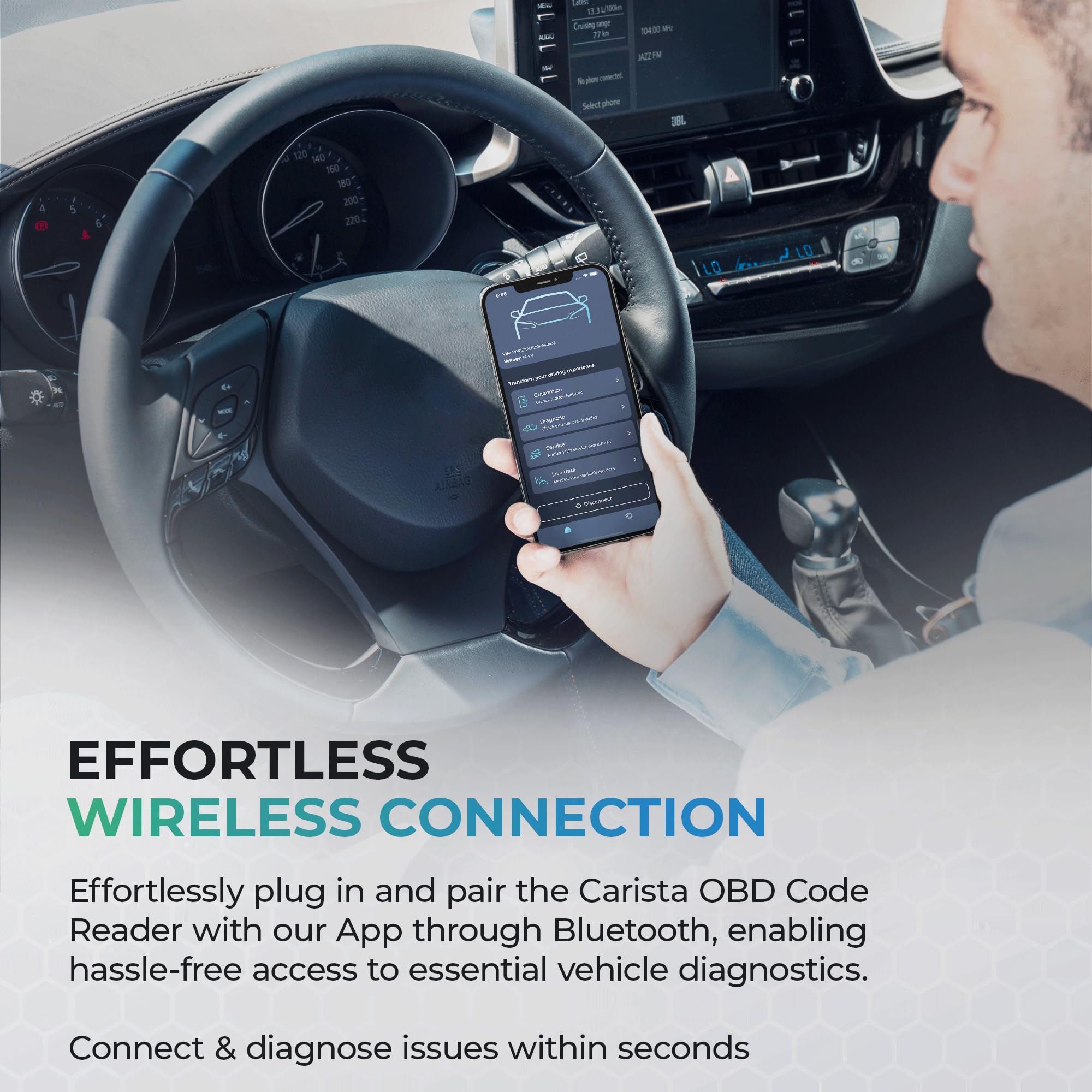 Carista app live data screen showing real-time sensor readouts benefit