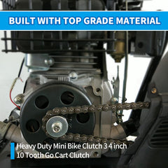 Carkio clutch teeth detail displaying ten teeth for reliable chain contact