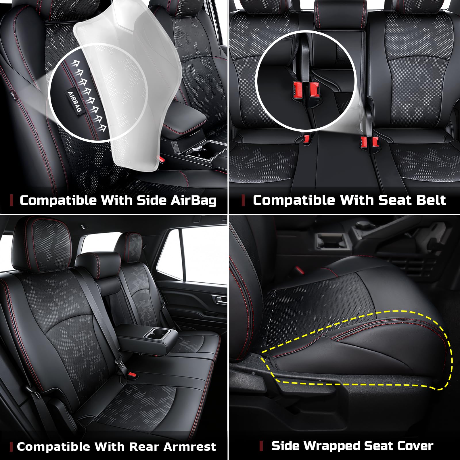 Carlimeki seat cover airbag cutout detail ensuring safe deployment