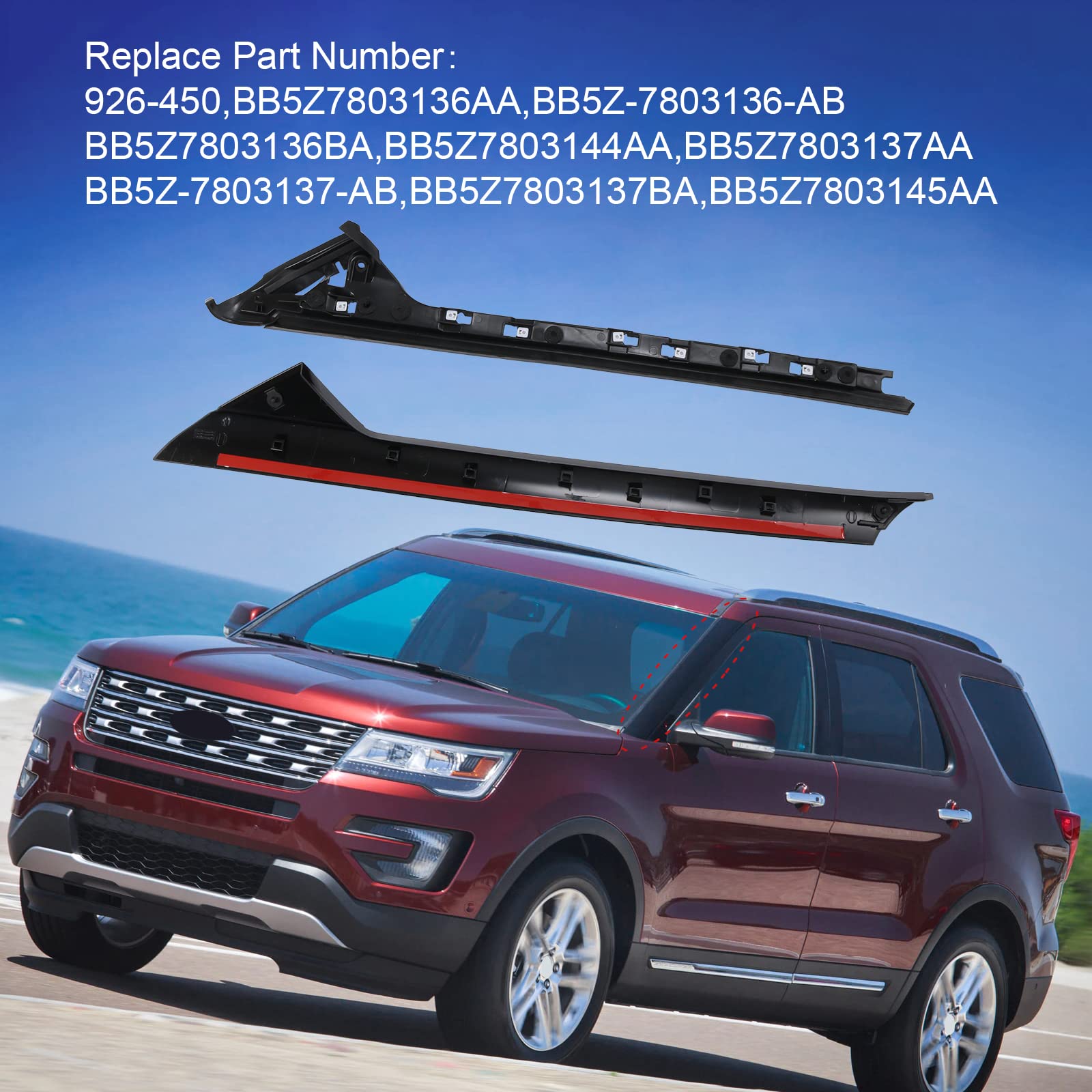 CARMOCAR installed on a 2015 Explorer showing restored windshield trim look