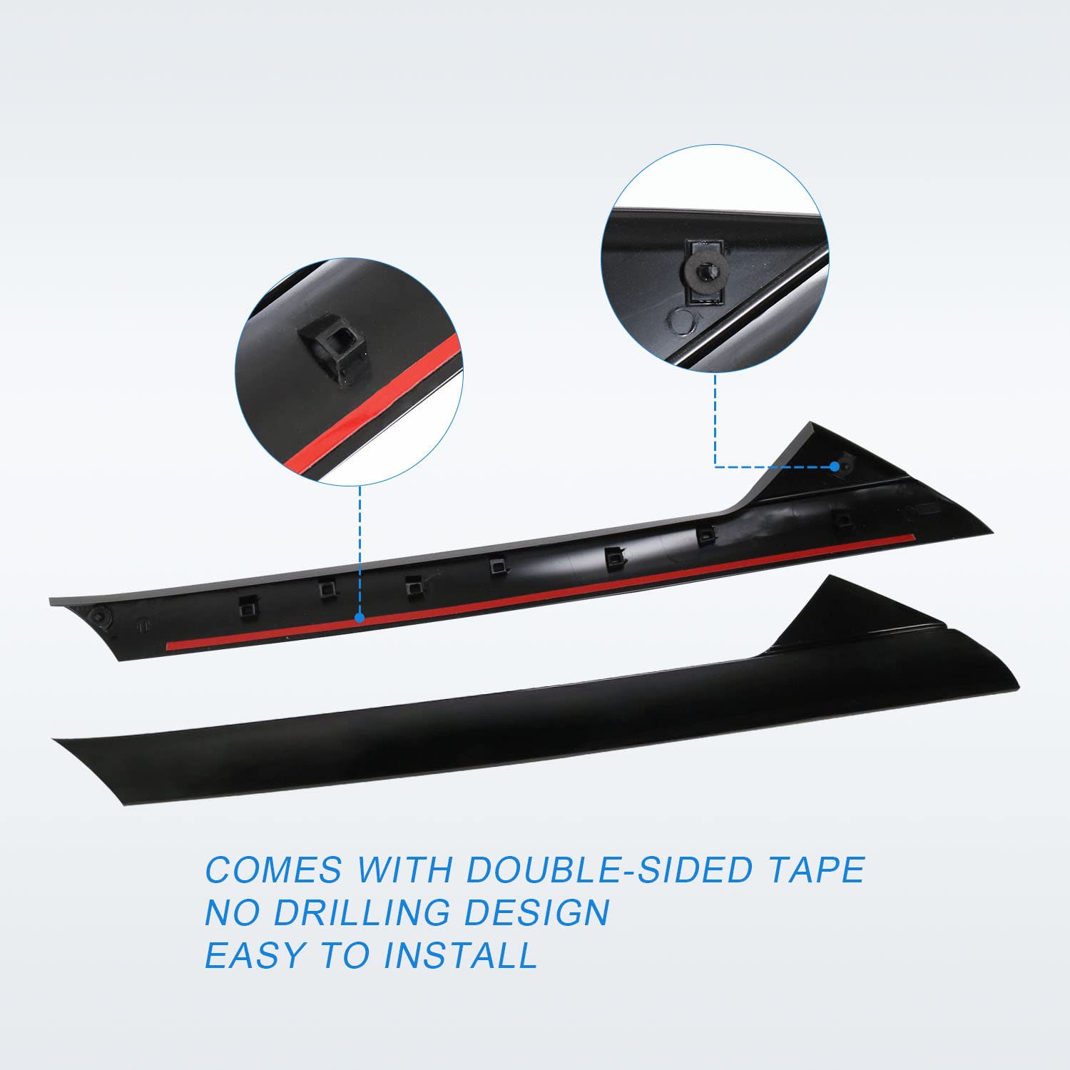 CARMOCAR installed A-pillar molding on Ford Explorer demonstrating accurate fit