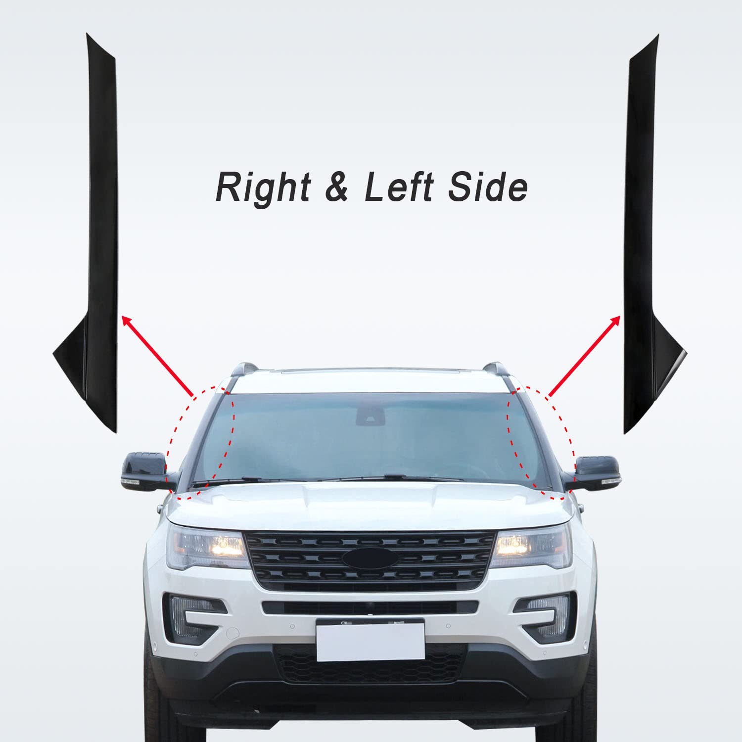 CARMOCAR close-up of right A-pillar molding showing contour and stress-resistant ABS