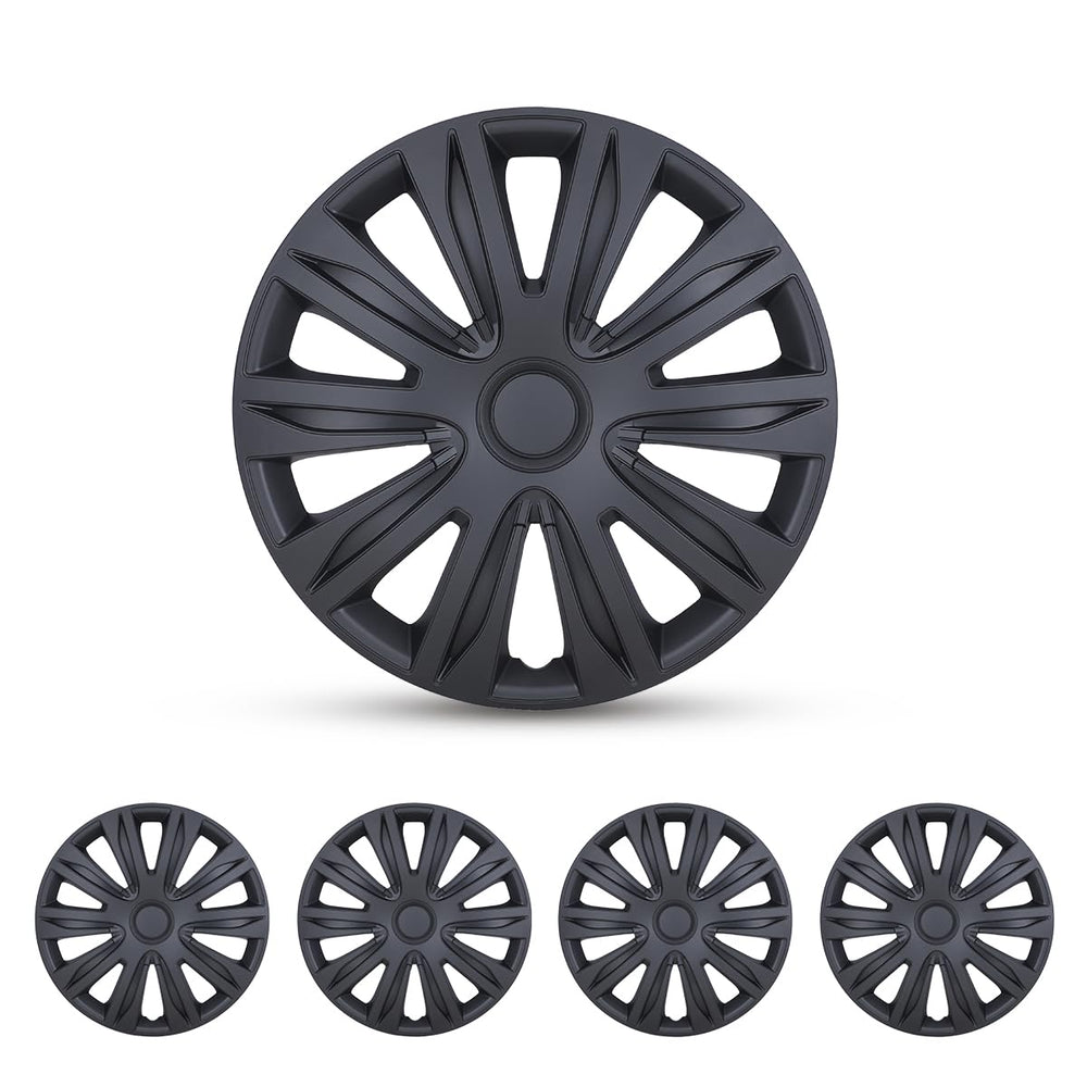 CAROXX front view hubcap showing matte finish and clean styling benefit