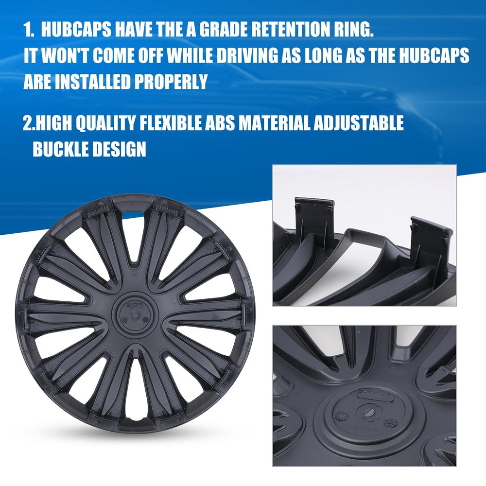 CAROXX boxed set of four hubcaps indicating ready-to-install convenience
