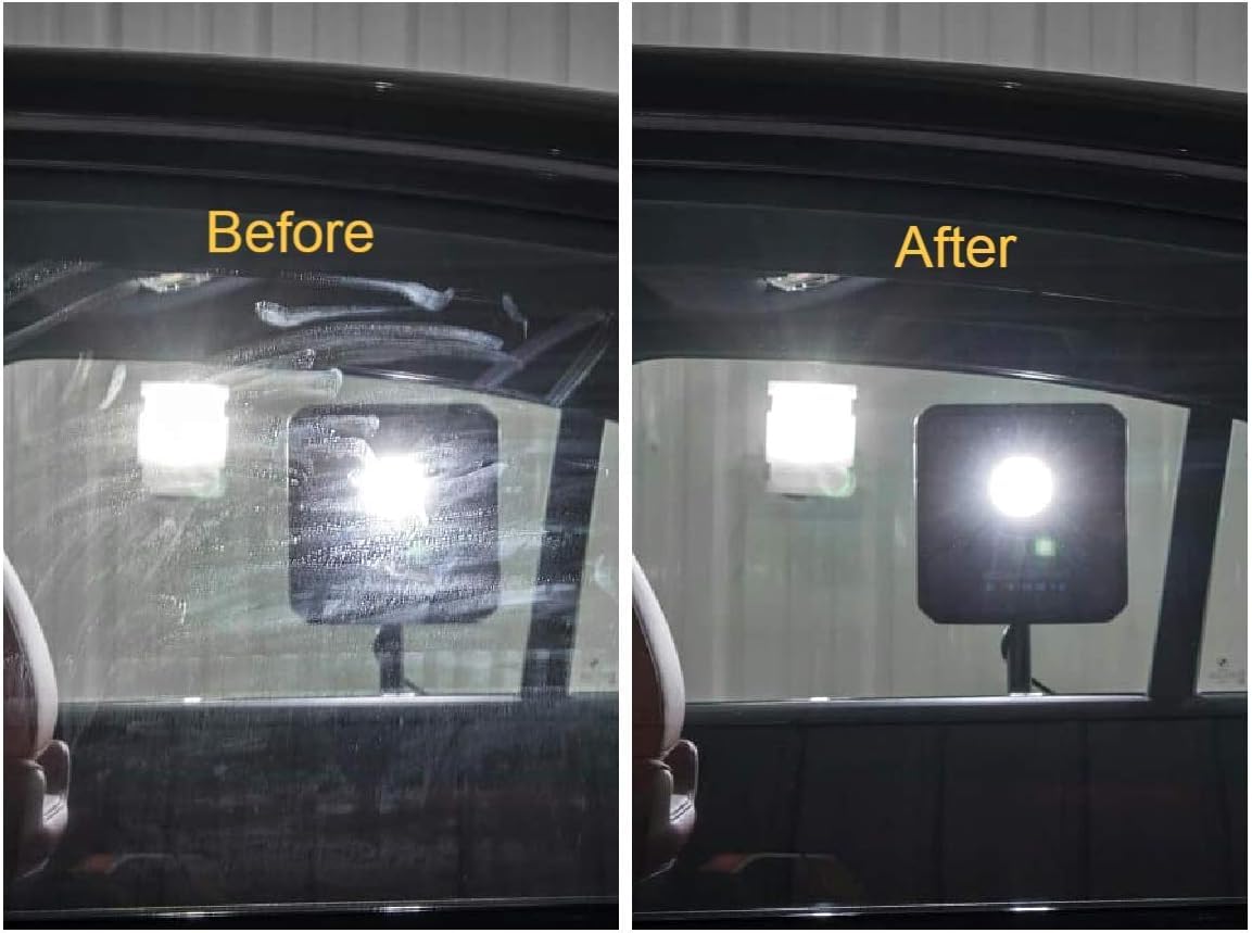 CARPRO Clarify used with microfiber cloth, effective smear-free wiping benefit