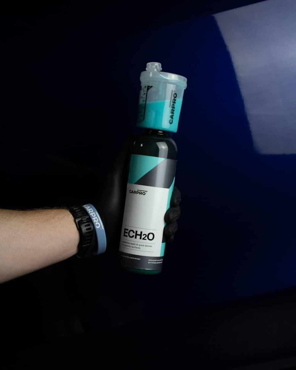 CARPRO dilution demonstration showing concentrated economical usage benefit