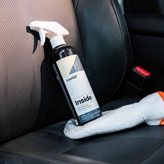 CARPRO inside sprayed onto towel ready for controlled application, reduces over-spray