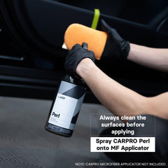 CARPRO PERL on rubber door seal, displaying restored flexibility and protection