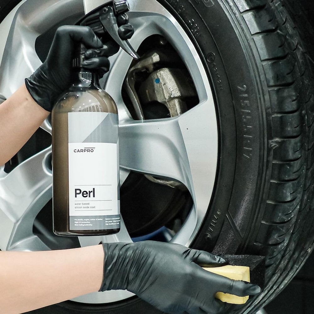 CARPRO PERL used in engine bay highlighting safe conditioning of plastics