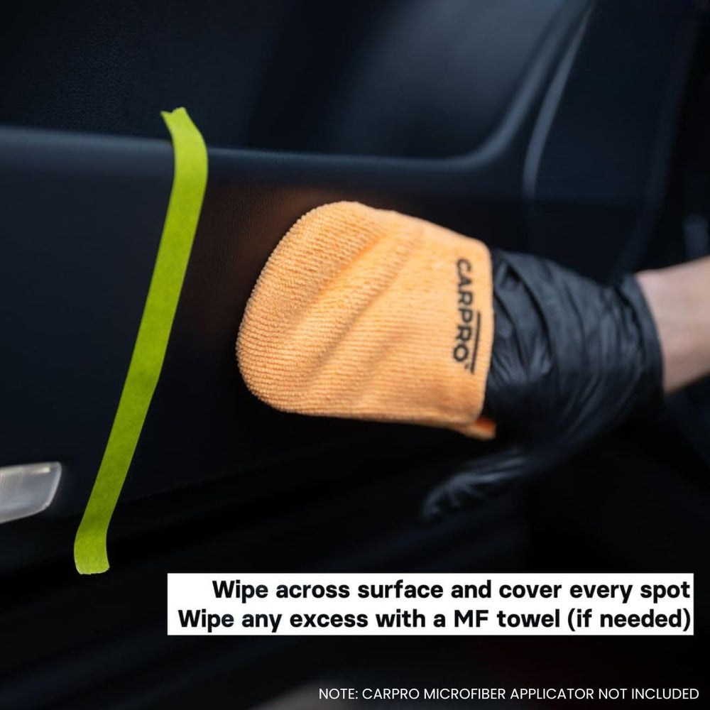 CARPRO PERL used in engine bay on plastic parts, highlighting safe protective finish