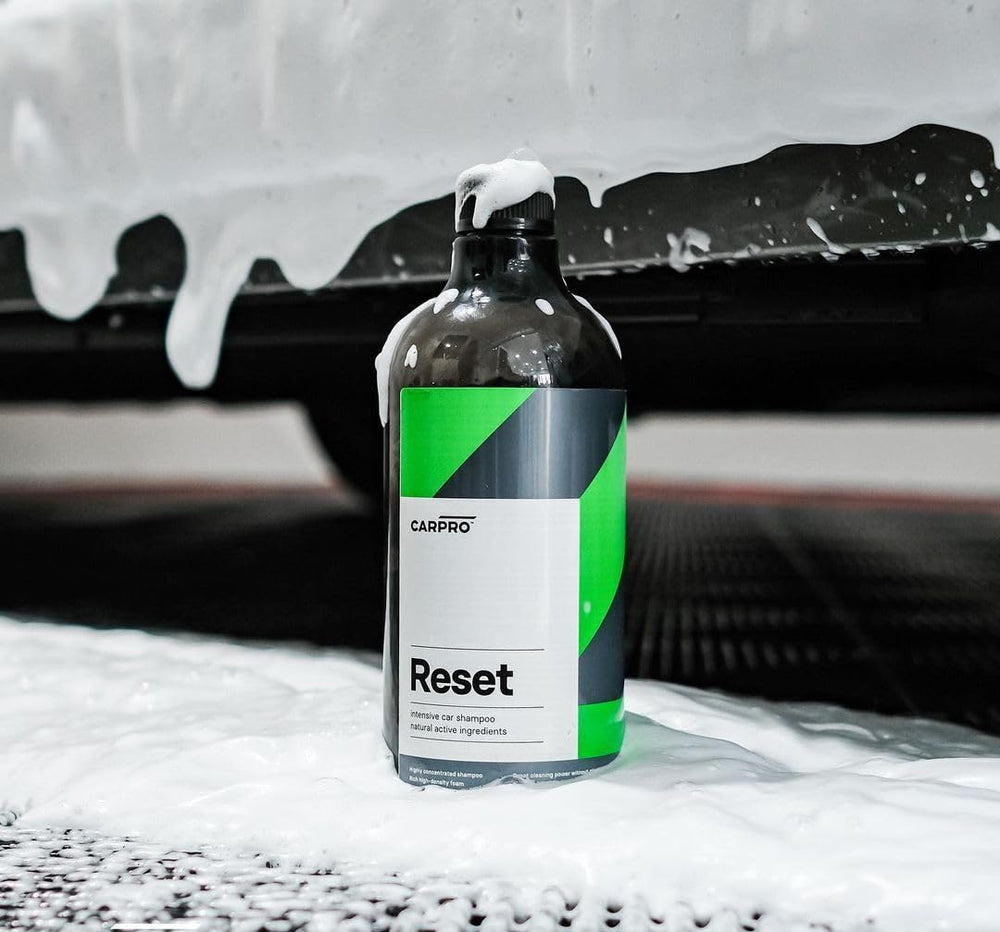 CARPRO Reset before and after cleaning showing grime removal benefit