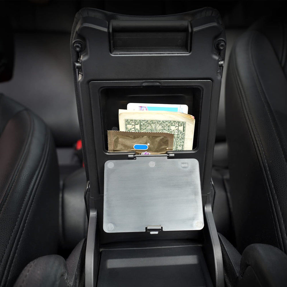 CarQiWireless organizer next to smartphone to show compact scale and space-saving design