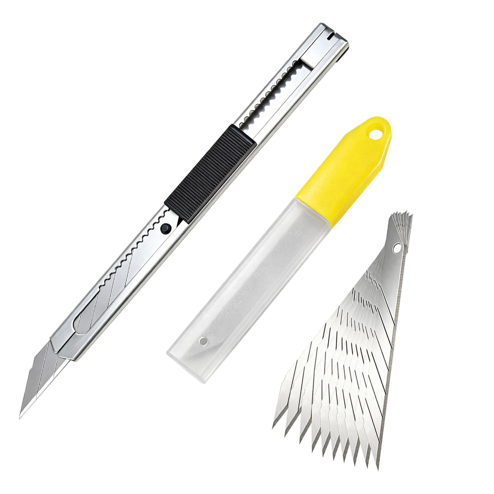 CARTINTS 9mm retractable knife with spare blades for accurate trims