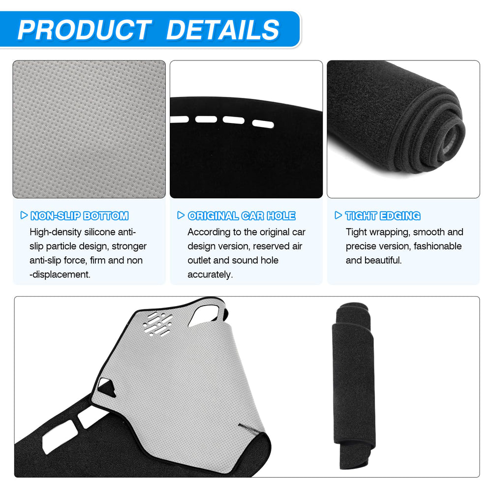 CARTIST dash cover beside ruler showing accurate size and exact fit for Beetle