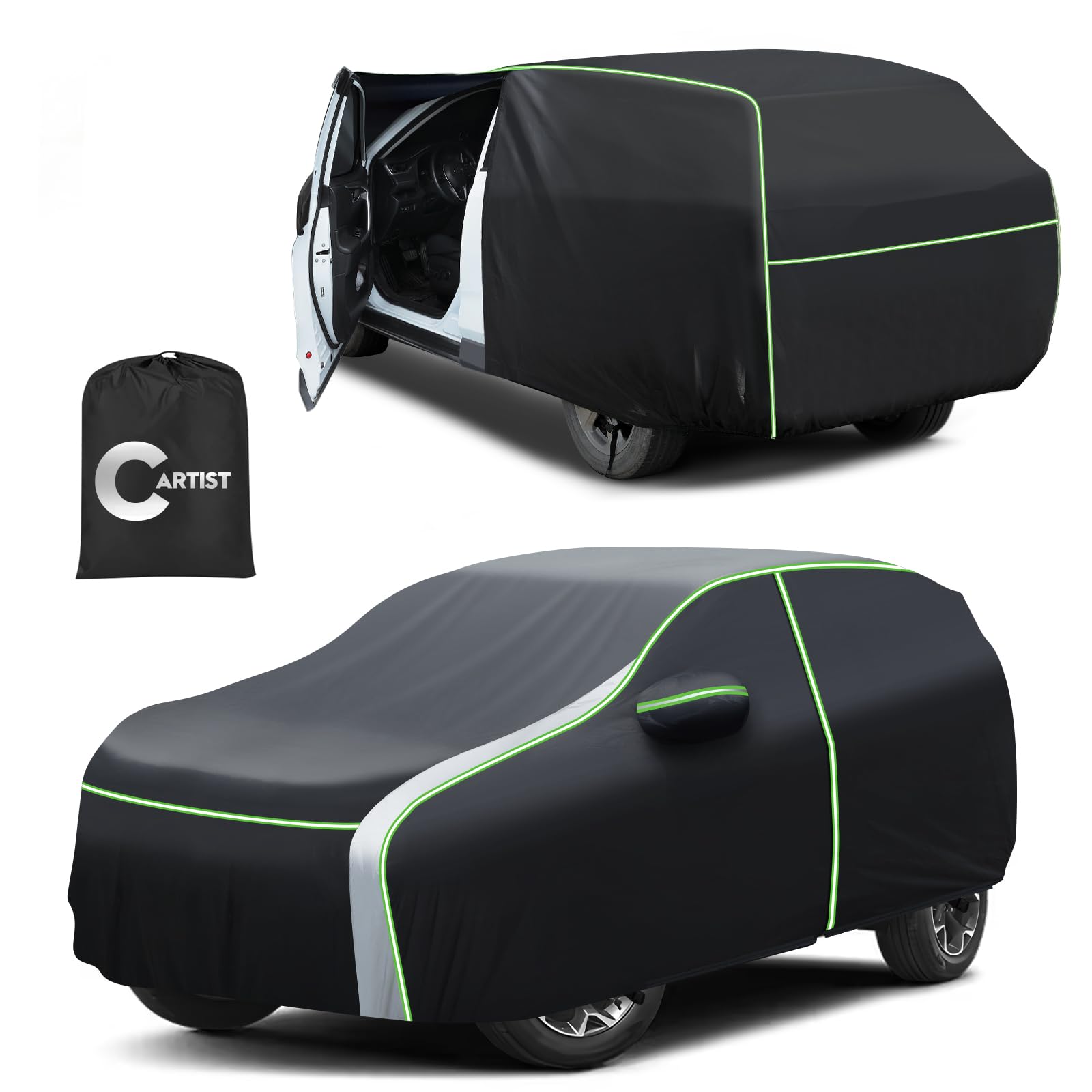 CARTIST car cover on Pilot in driveway prevents weather damage