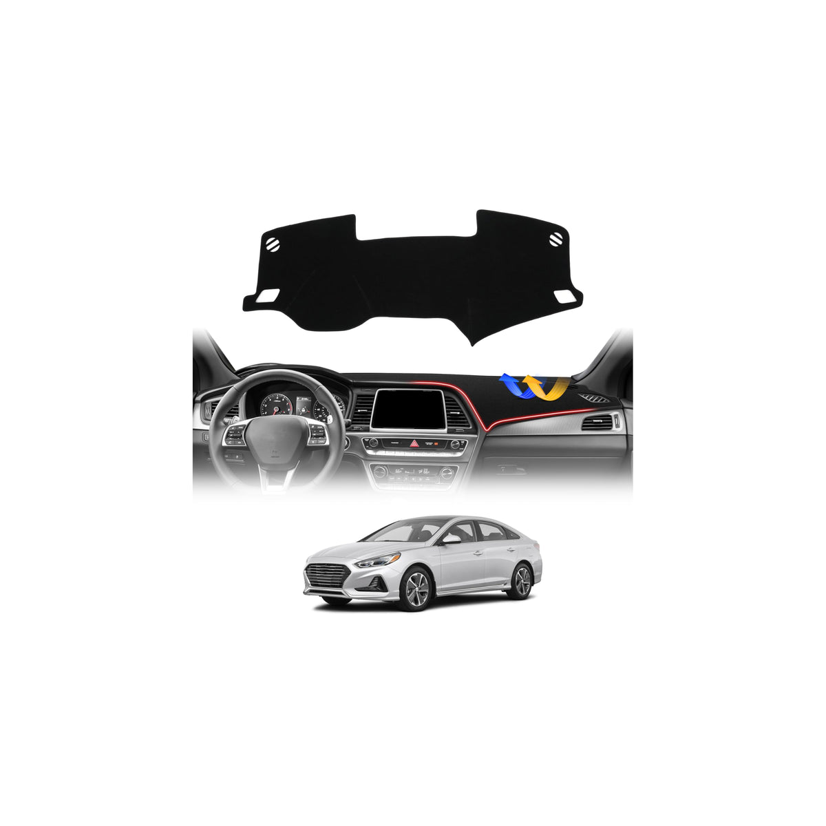 CARTIST front view on Sonata dashboard showing precise fit and clean finish