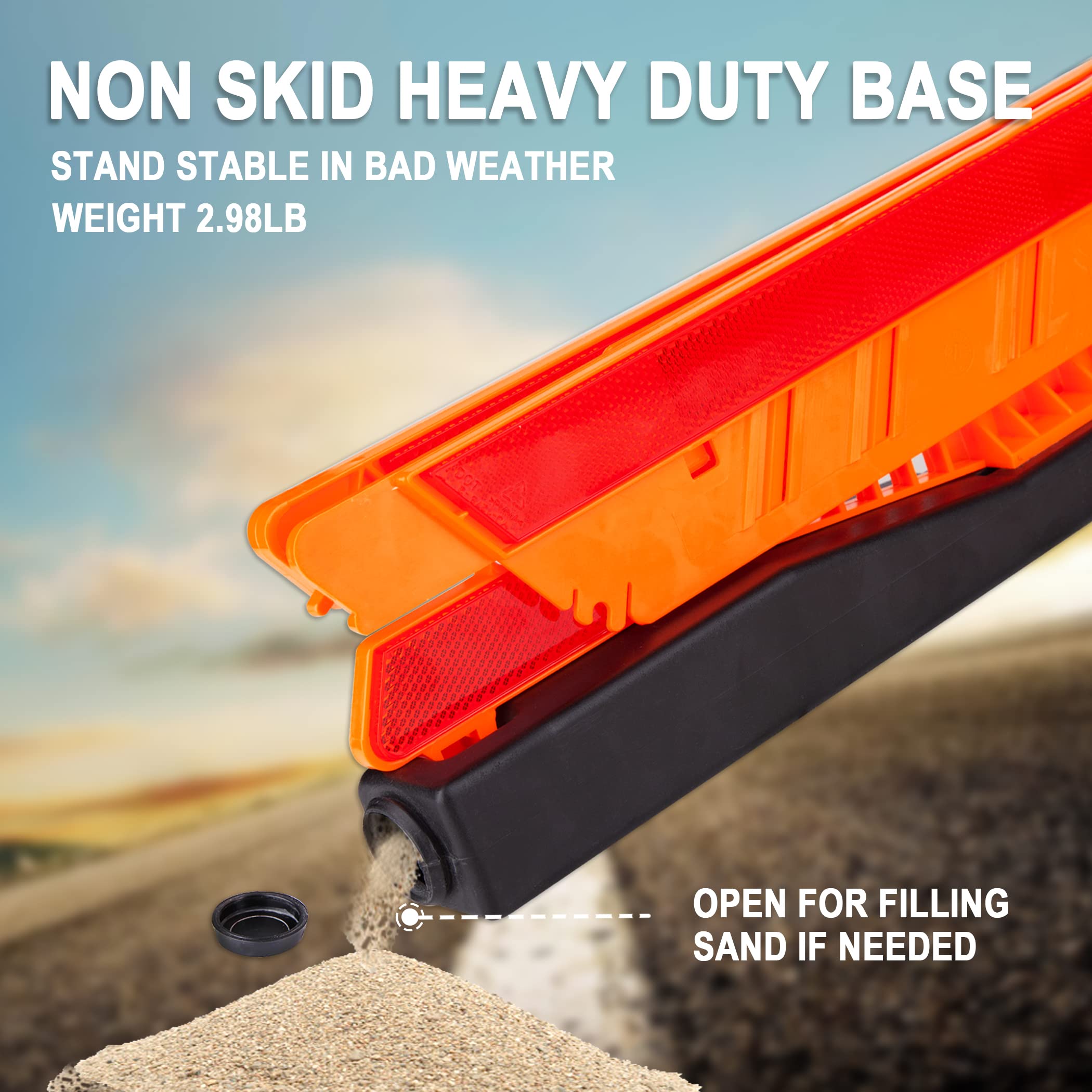 CARTMAN base sand-fill detail illustrating added weight for wind resistance