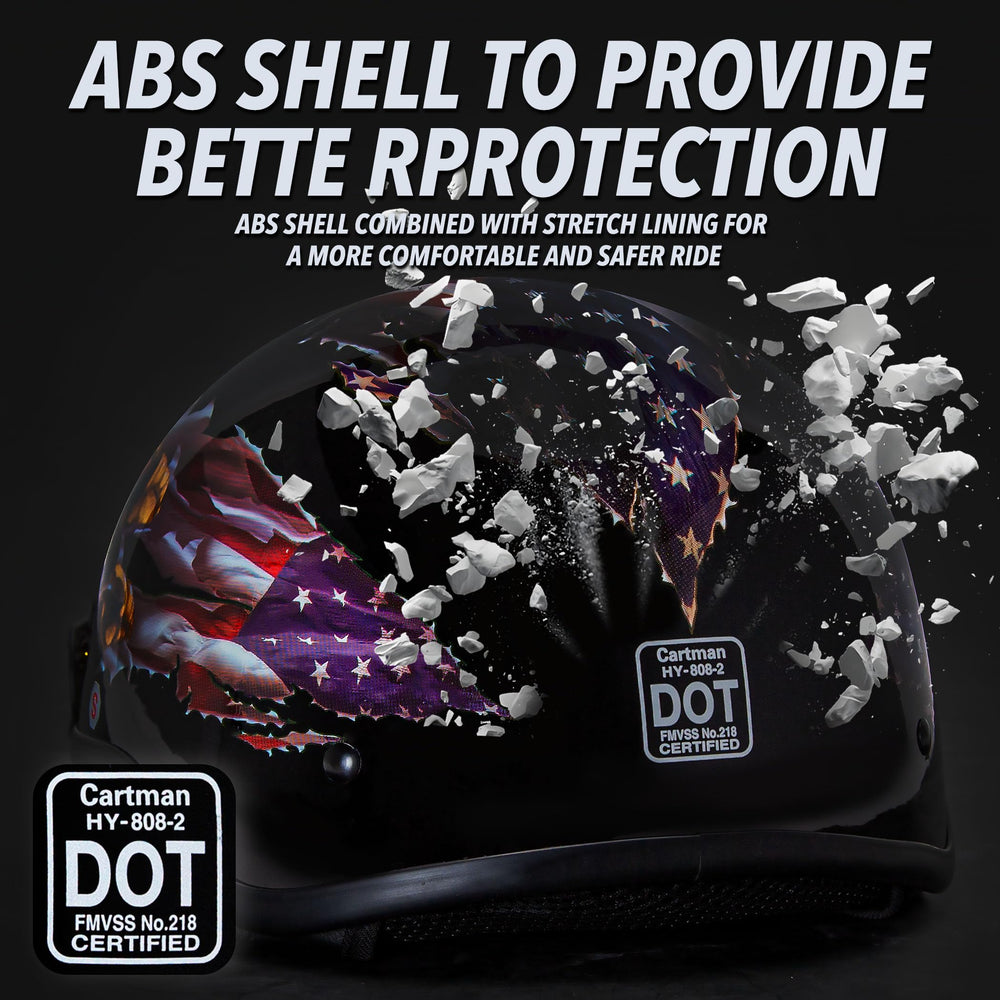 CARTMAN helmet side highlighting eagle graphic for bold road visibility