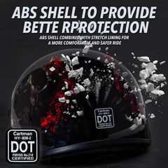 CARTMAN helmet side profile highlighting shell curve and visible skull artwork for road presence