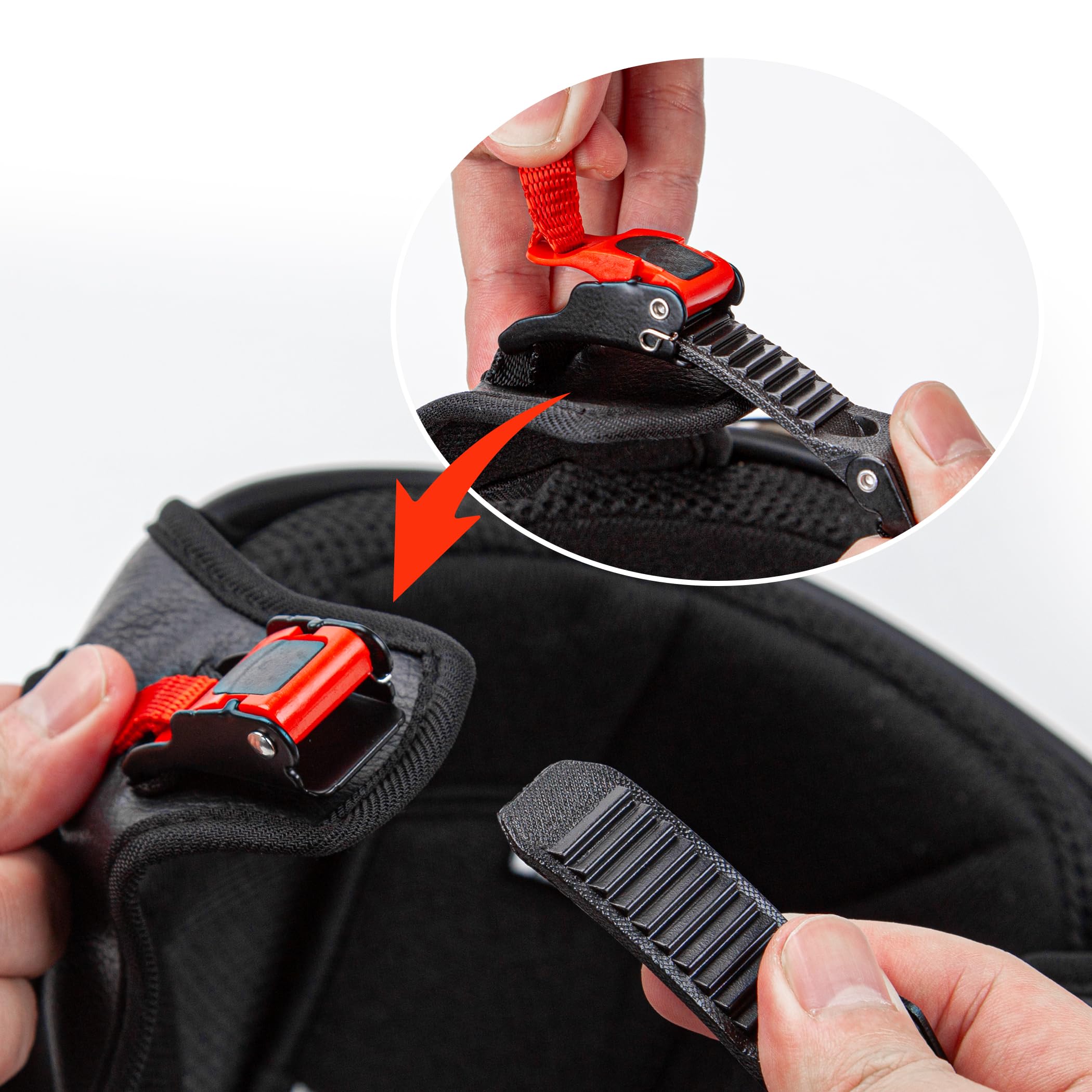 CARTMAN helmet venting detail showing air channels for cooling and rider comfort