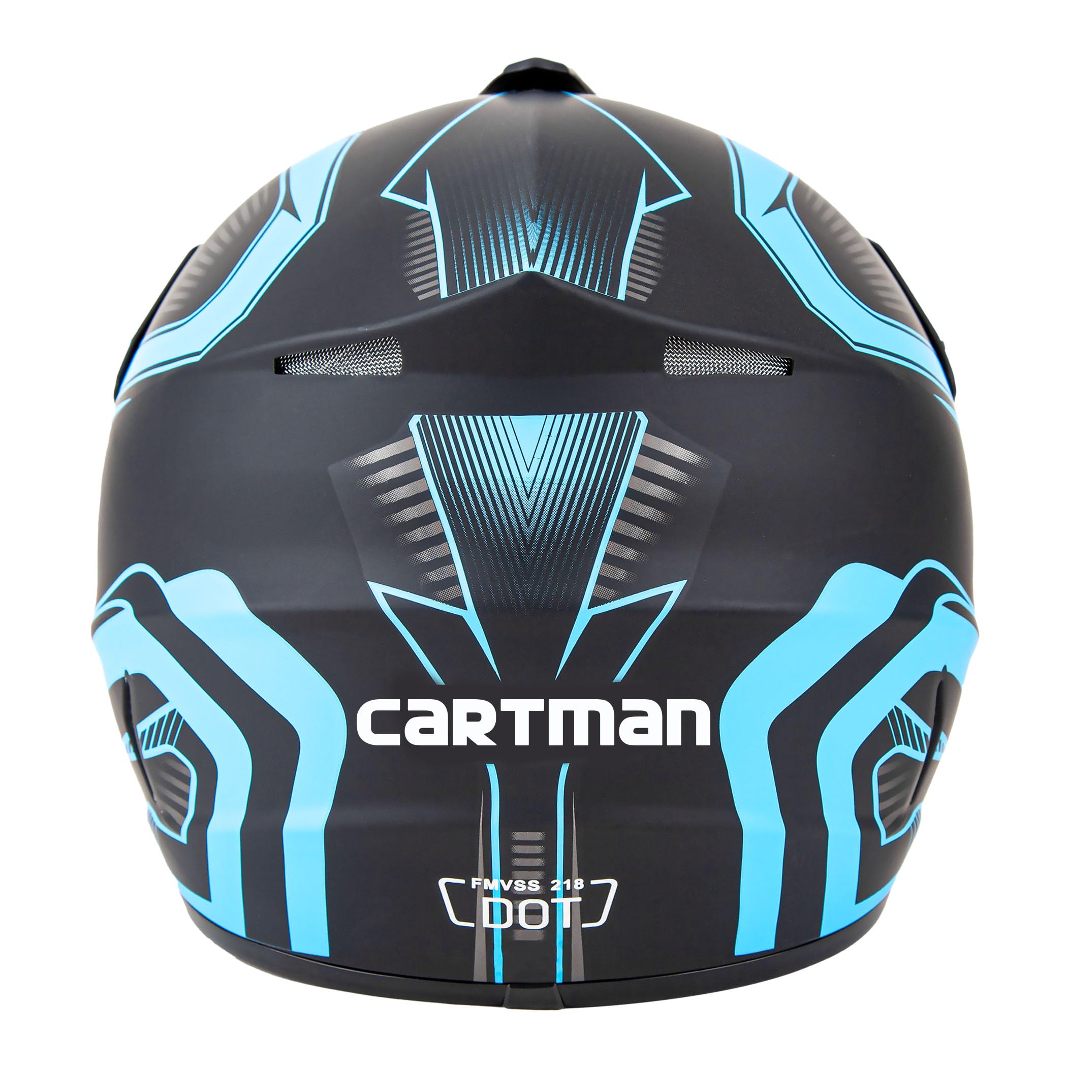 CARTMAN helmet side profile with visor highlighting sun protection and improved visibility