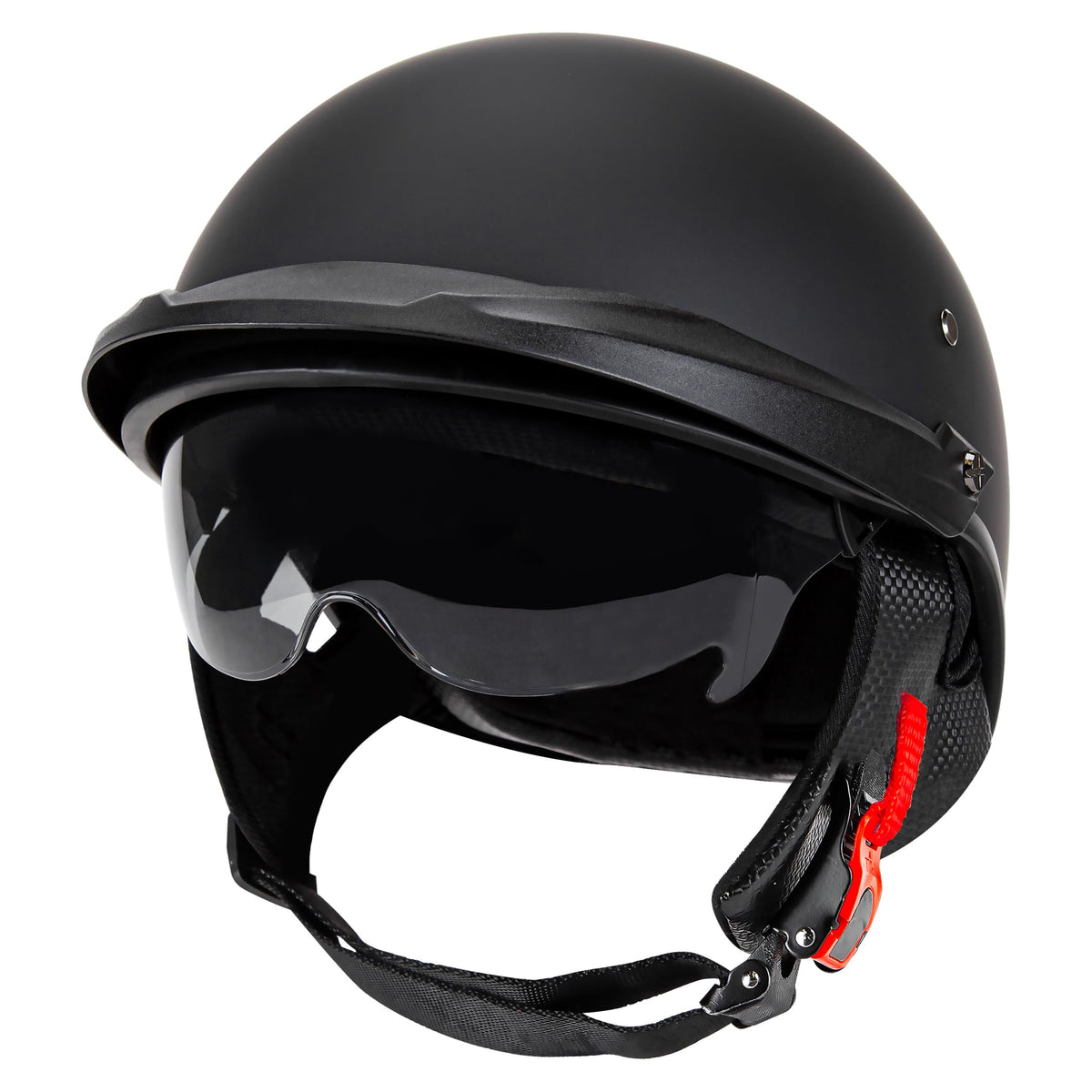 CARTMAN matte black helmet front view showing sleek shell and DOT compliance benefit
