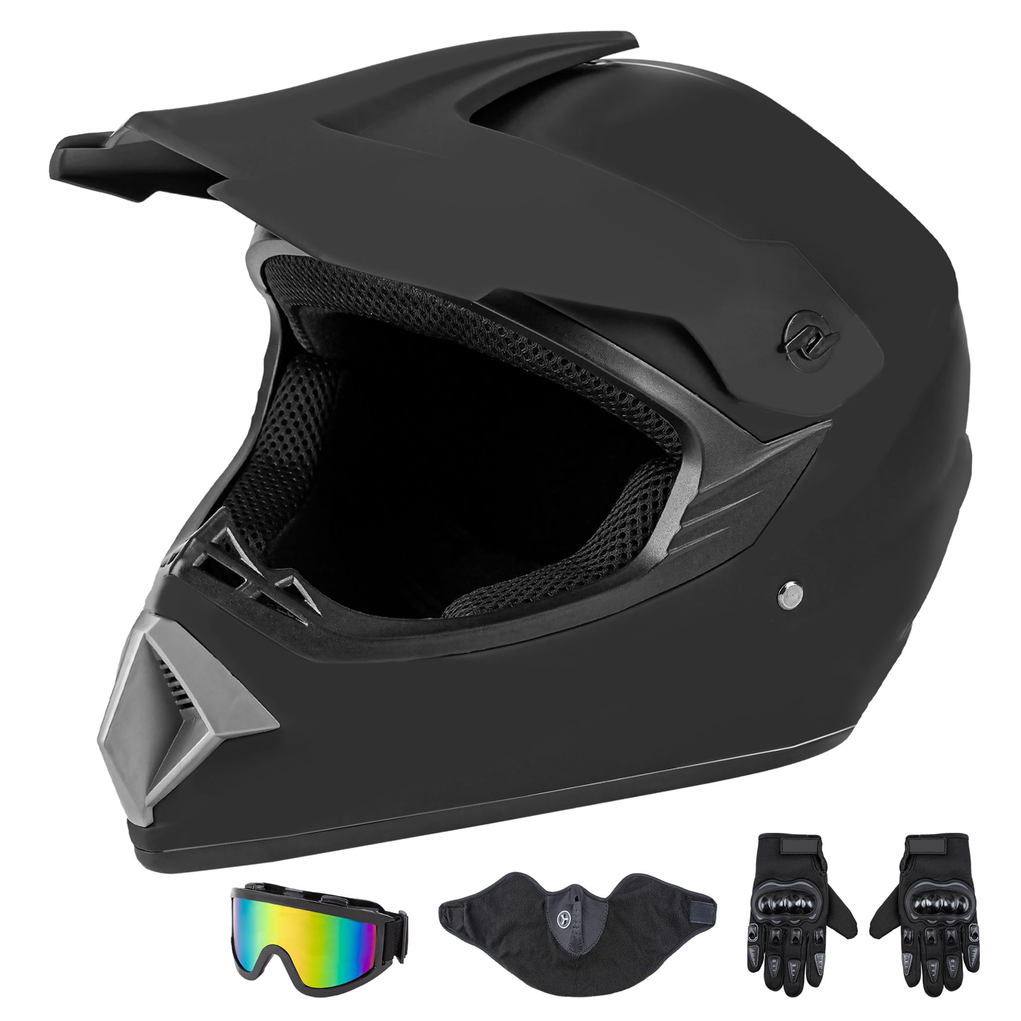 CARTMAN helmet front view showing matte black finish and full-face protection
