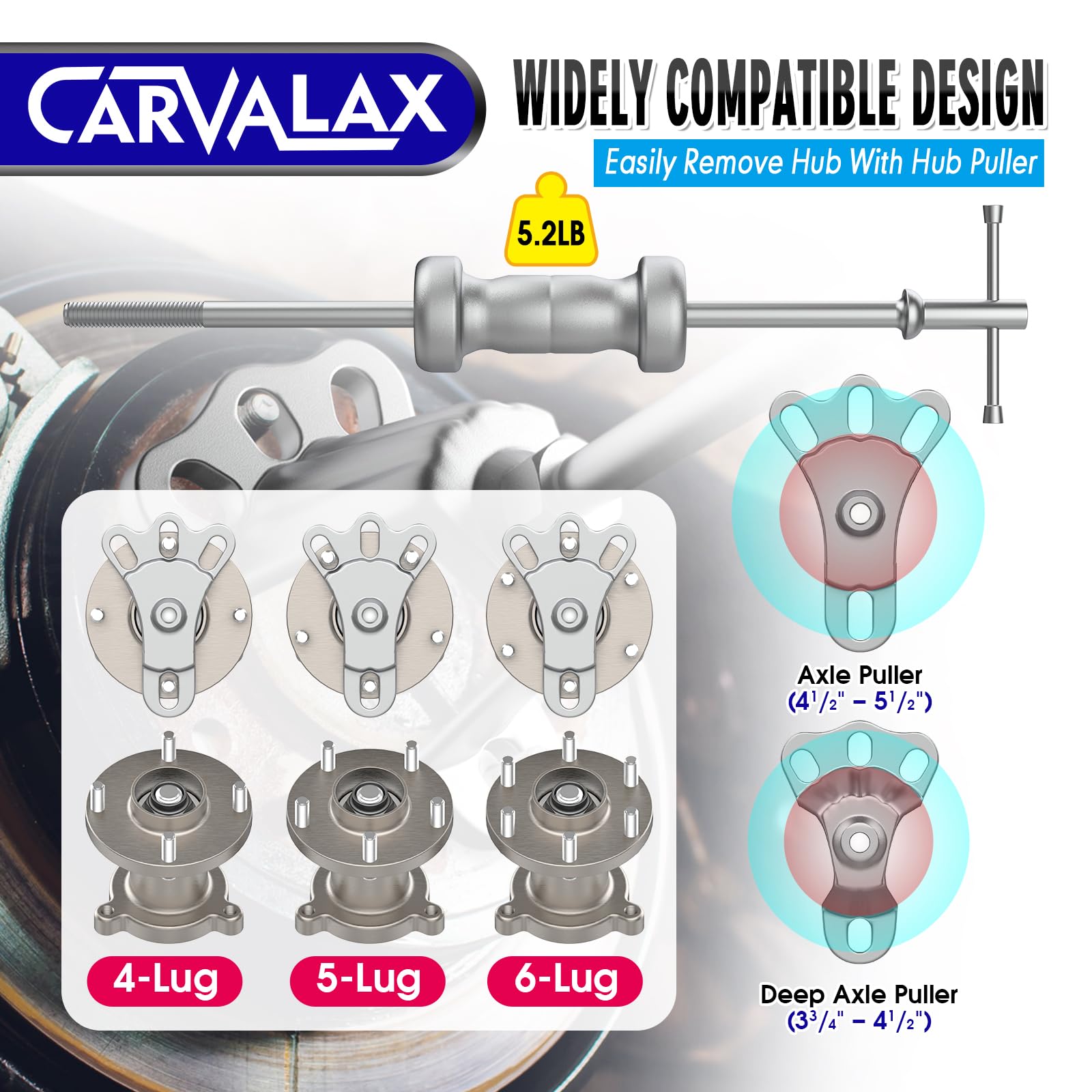 CARVALAX attachments array arranged for selection speed and versatility benefit