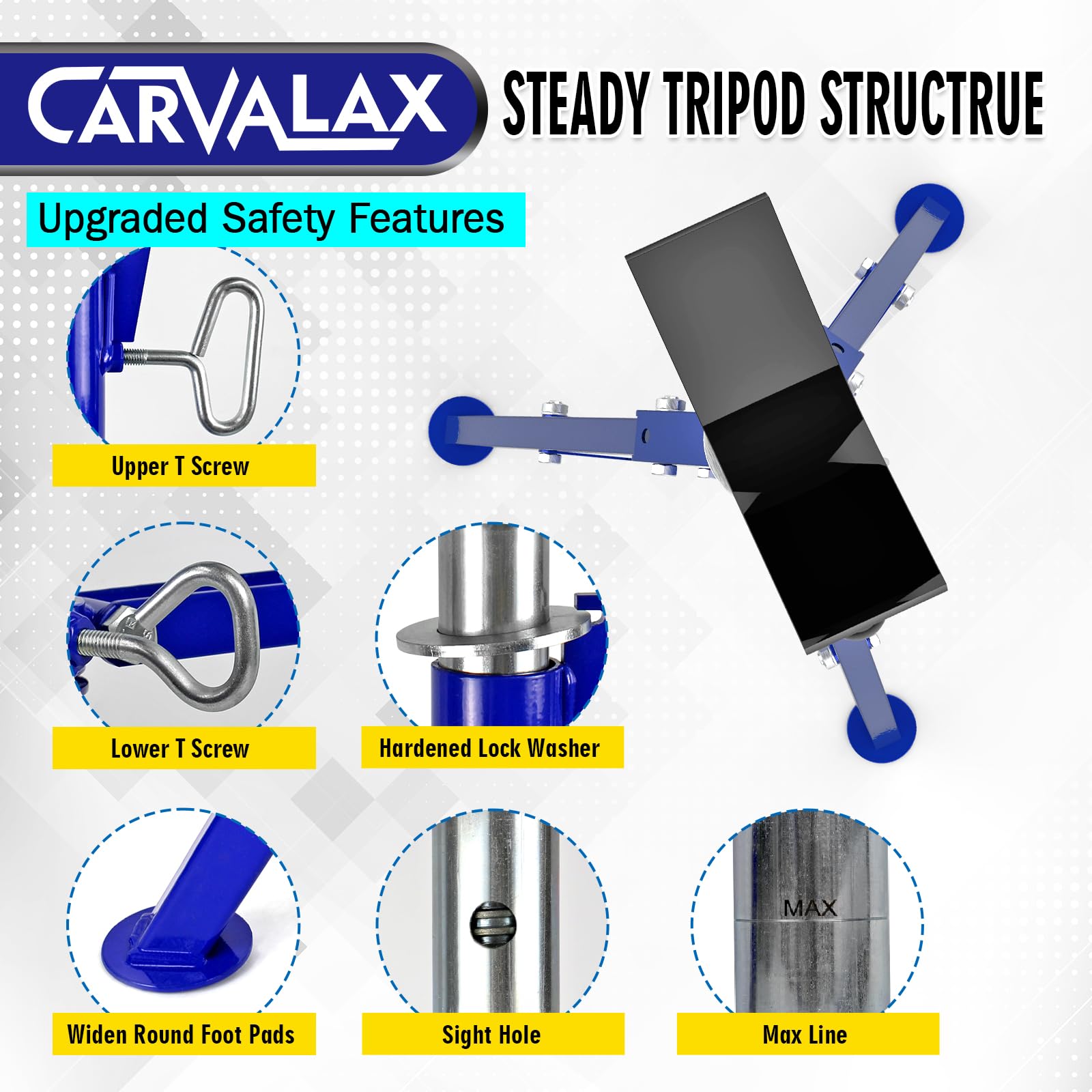 CARVALAX widened footpad making secure ground contact and anti-slip