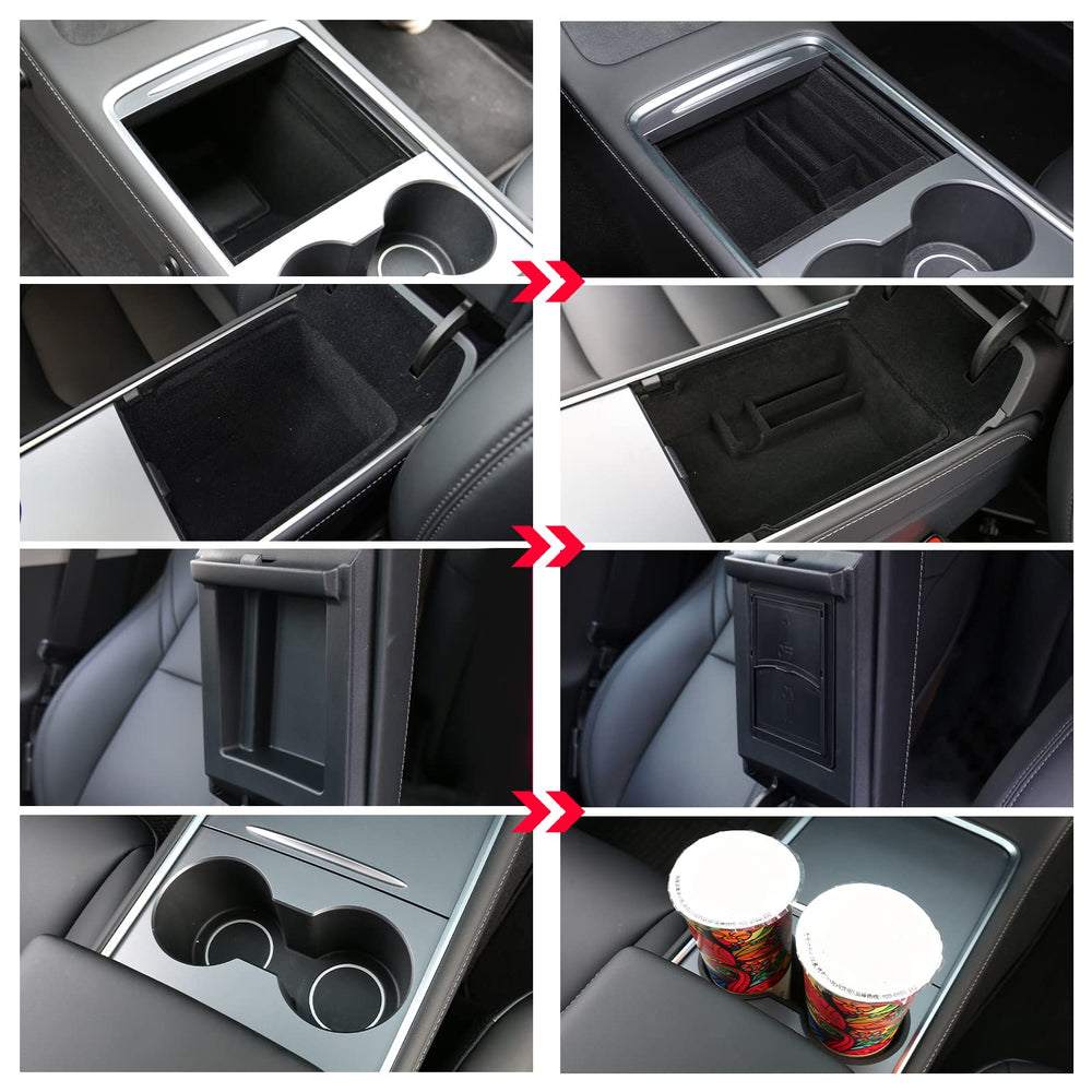 Carwiner installed in Model Y demonstrating organized cabin and reduced noise