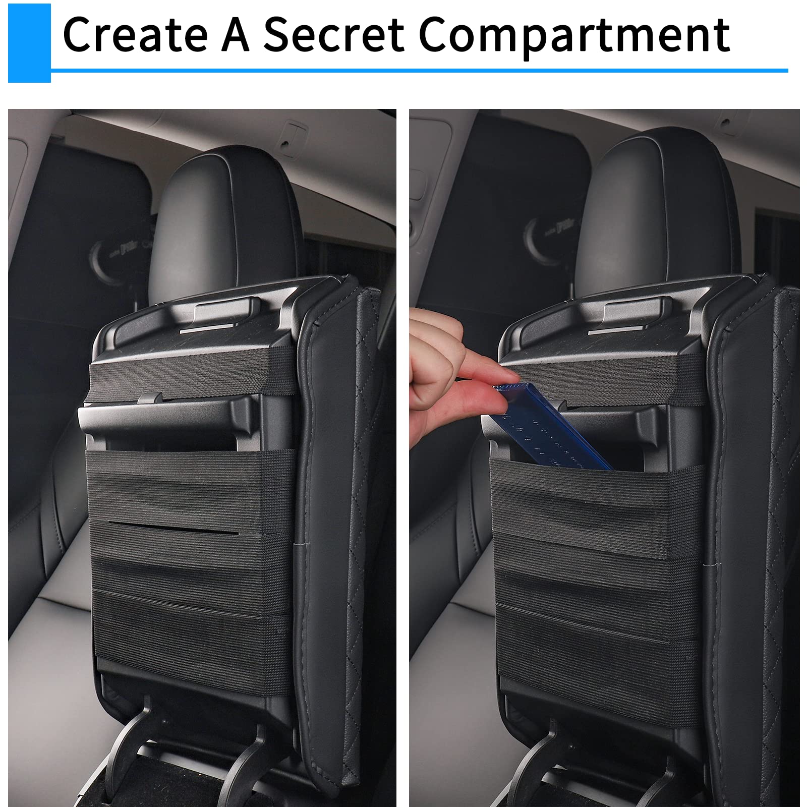 Carwiner secret compartment demonstration storing cards for discreet access