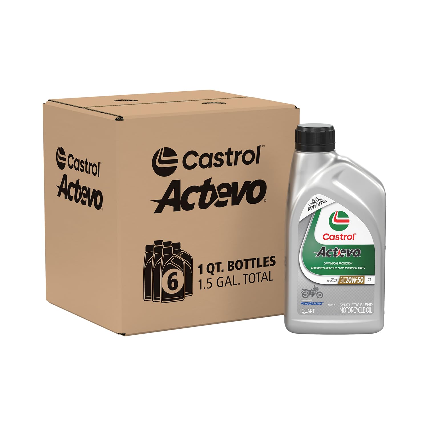 Castrol Actevo front packaging showing brand and volume benefit of ready supply